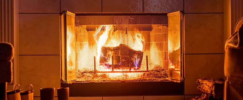 Mendota Hearth Landscape Fireplace Installation in Attleboro, Massachusetts